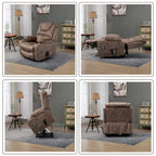 Fauteuil inclinable électrique grand format à plat 180° – Double moteur, massage et chauffage