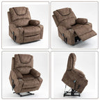 Fauteuil inclinable électrique grand format à plat 180° – Double moteur, massage et chauffage