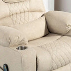 Fauteuil inclinable électrique grand format à plat 180° – Double moteur, massage et chauffage