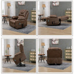 Fauteuil inclinable électrique grand format à plat 180° – Double moteur, massage et chauffage