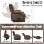 Fauteuil inclinable électrique grand format à plat 180° – Double moteur, massage et chauffage