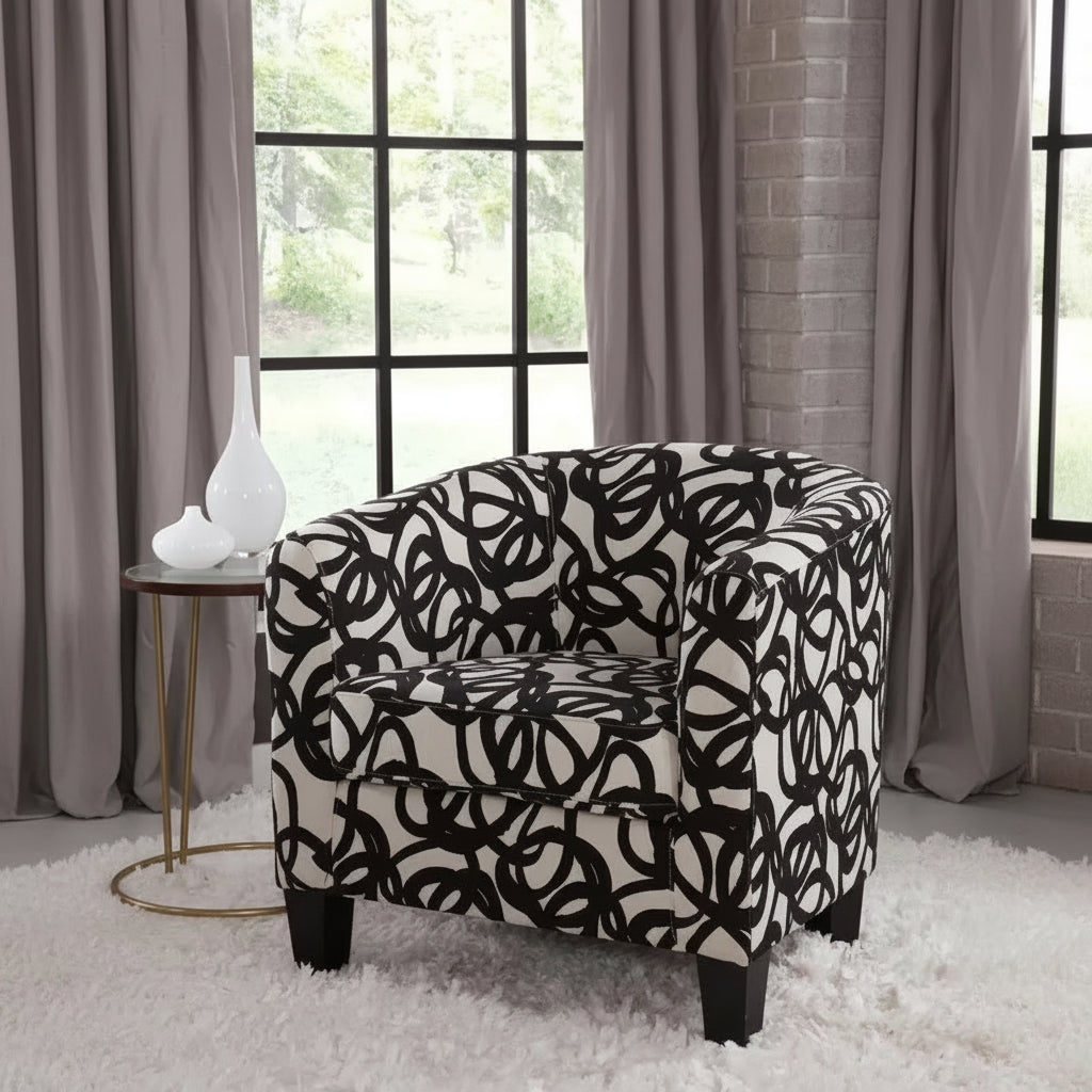 Grafton Home Enzo Upholstered Accent Barrel Chair