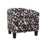 Fauteuil d'appoint rembourré avec pieds en bois noir – 136 kg