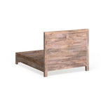 Lit de rangement rustique en bois avec tête de lit USB et 2 tiroirs de pied de lit