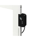 Lit plateforme double blanc avec lit gigogne simple et chargeur turbo