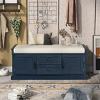 Banc de rangement d'entrée avec coussin en velours amovible – 90 kg