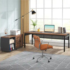 Bureau de direction de 180 cm avec classeur latéral de 120 cm pour bureau à domicile