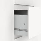 Bahut blanc moderne avec 2 portes, 3 tiroirs et étagères réglables