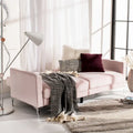 Canapé-lit futon pliable en velours contemporain avec pieds chromés