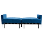 Canapé-lit futon pliable en velours contemporain avec pieds chromés