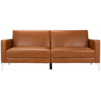Canapé-lit futon pliable en velours contemporain avec pieds chromés