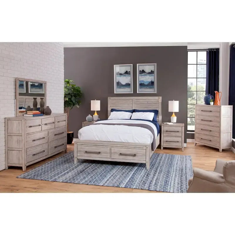 Lit de rangement rustique avec 2 tiroirs de pied de lit – Grand lit et très grand lit