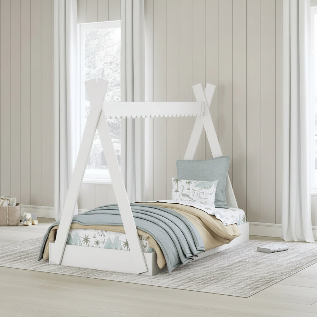 Signature Design by Ashley Hallityn White Twin Tent Bed