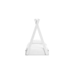 Lit cabane double blanc pour enfants – Bois composite au fini mat