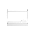 Lit cabane double blanc pour enfants – Bois composite au fini mat