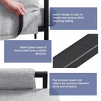 Fauteuil d'appoint rembourré avec structure métallique et éponge haute densité – 150 kg