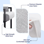 Fauteuil d'appoint rembourré avec structure métallique et éponge haute densité – 150 kg