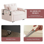 Canapé-lit convertible 3-en-1 avec port USB et porte-gobelet