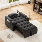 Canapé-lit convertible 3-en-1 avec port USB et porte-gobelet