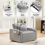 Canapé-lit convertible 3-en-1 avec port USB et porte-gobelet