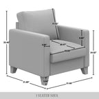 Fauteuil en velours style Mid-Century – 6 couleurs