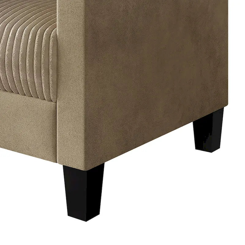 Fauteuil en velours style Mid-Century – 6 couleurs