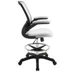Chaise de dessinateur réglable en hauteur avec dossier en maille et roulettes