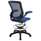 Chaise de dessinateur réglable en hauteur avec dossier en maille et roulettes