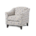 Fauteuil d'appoint avec accoudoirs évasés et coussin d'assise réversible