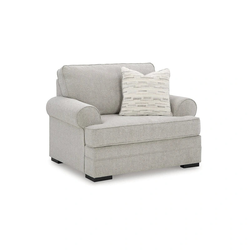 Fauteuil d'appoint gris surdimensionné avec assise réversible – 52 larg. x 40 prof. x 39 haut.