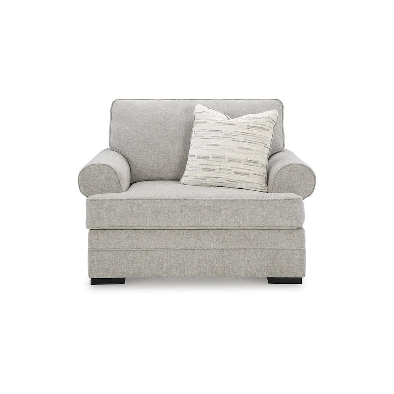 Fauteuil d'appoint gris surdimensionné avec assise réversible – 52 larg. x 40 prof. x 39 haut.