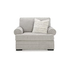 Fauteuil d'appoint gris surdimensionné avec assise réversible – 52 larg. x 40 prof. x 39 haut.