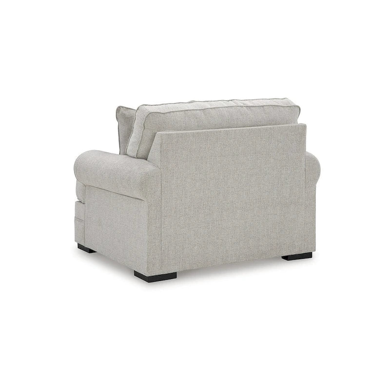 Fauteuil d'appoint gris surdimensionné avec assise réversible – 52 larg. x 40 prof. x 39 haut.