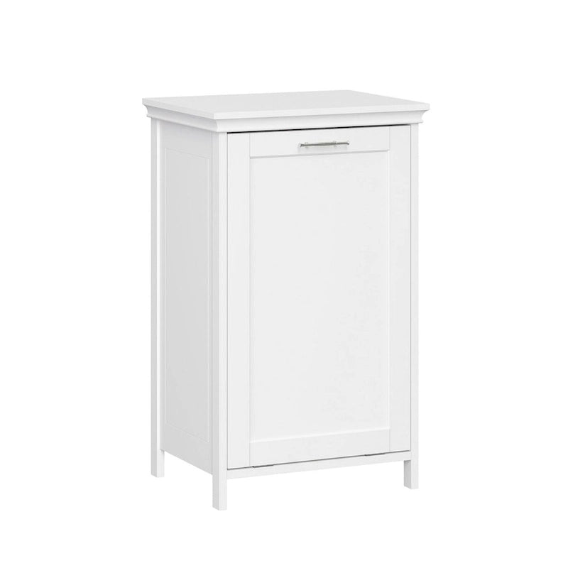 Meuble à linge inclinable blanc avec sac en tissu amovible