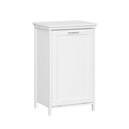 Meuble à linge inclinable blanc avec sac en tissu amovible