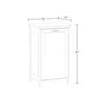 Meuble à linge inclinable blanc avec sac en tissu amovible